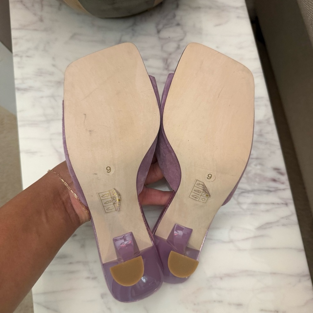 Jeffrey Campbell Mr Big Sandals In Viola Suede And Leather - Picture 3 of 8